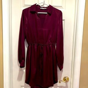 Lush silky maroon dress